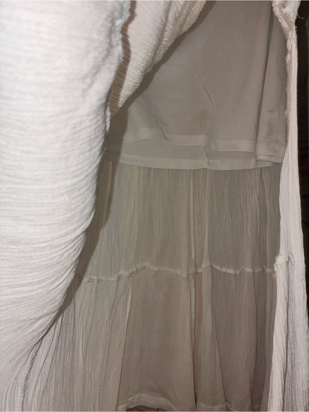 Blashe Classic White Tiered Midi w/ Slit Skirt - Picture 3 of 7